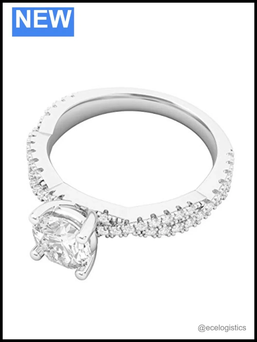 Sterling Silver Twisted Vine Engagement Ring Simulated Diamond Promise Bridal